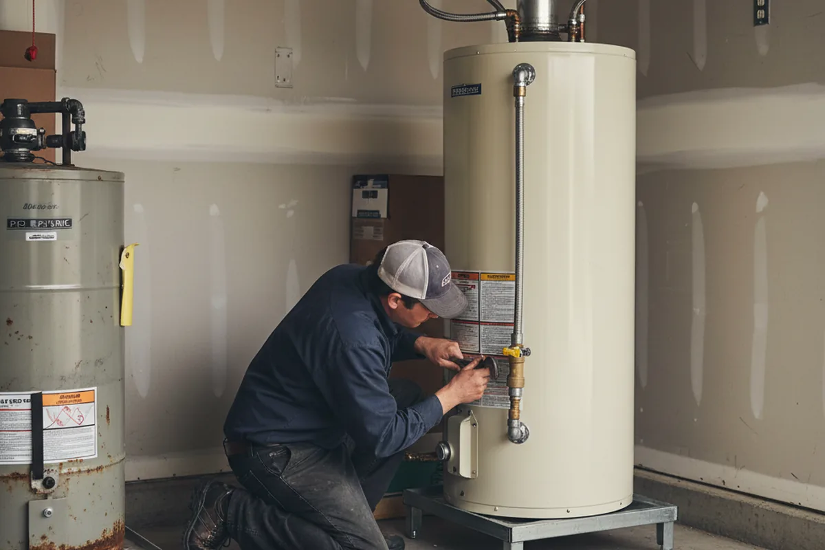 Water heater and shutoff valve replacement in Southbridge