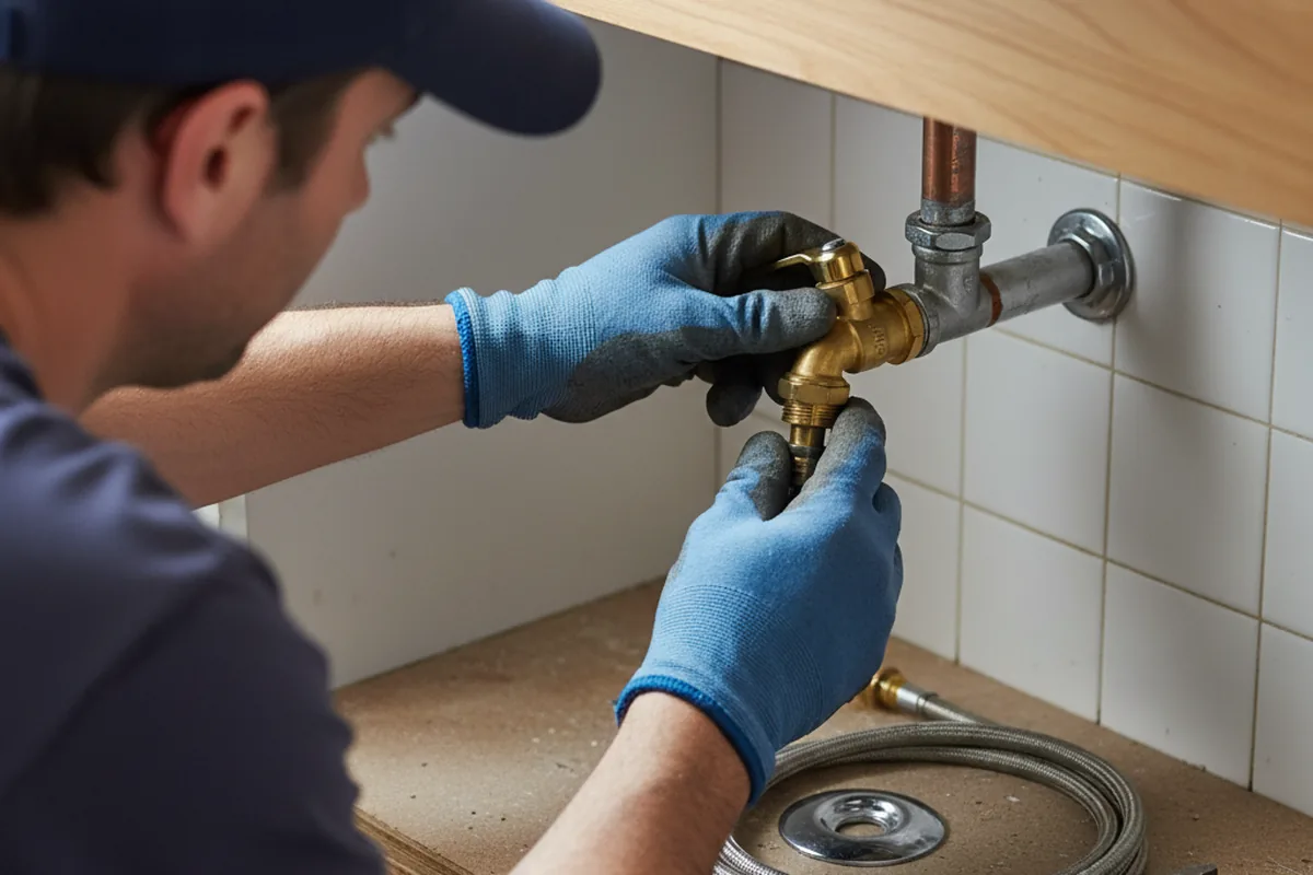 Shutoff valve and fitting work during Emergency Plumbing in Southbridge
